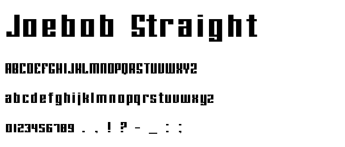 joeBob straight font